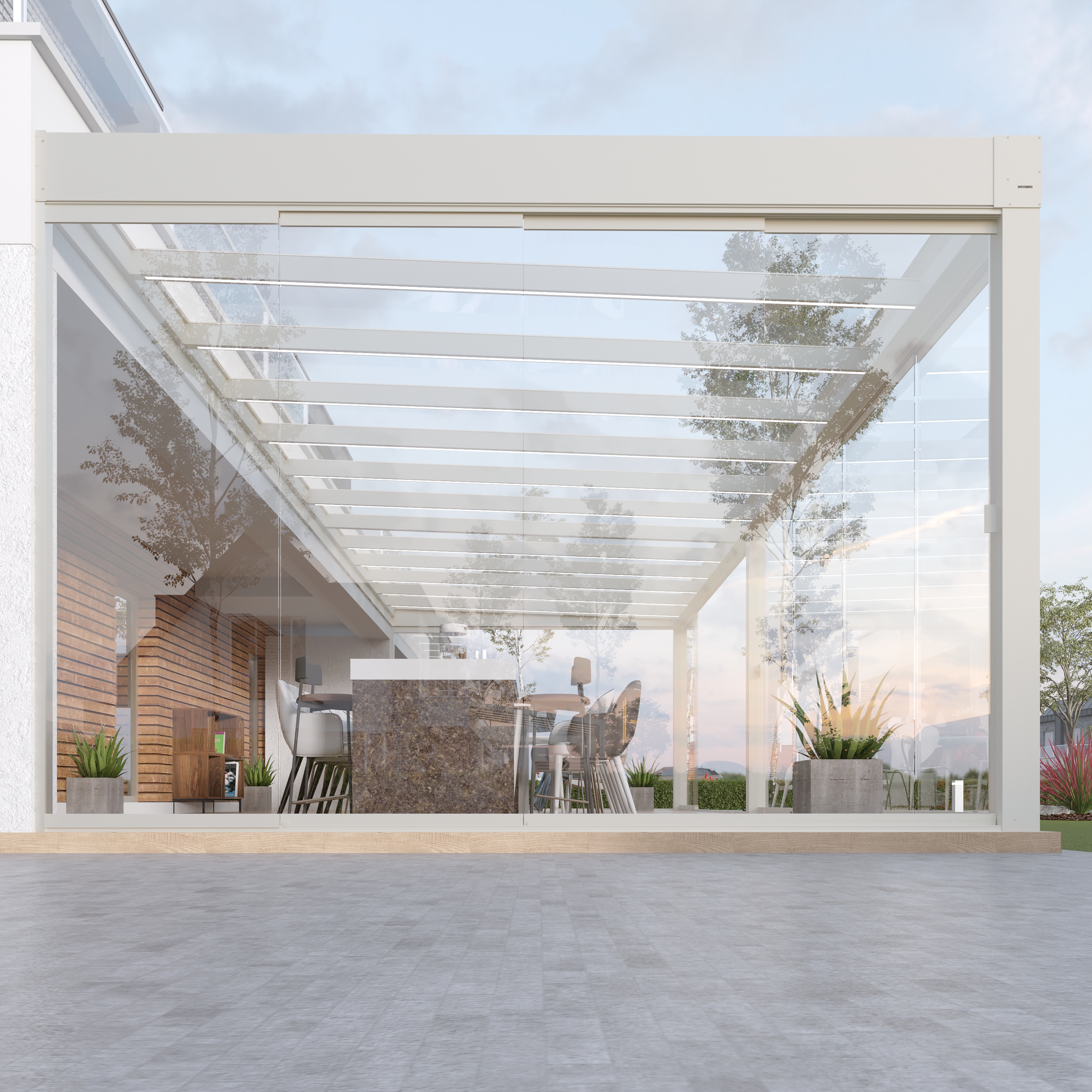 CUBO Easy Glass Roof GSW17 13BY30 RAL9010-03